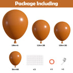 Ouddy Party 129Pcs Burnt Orange Balloon Arch Kit – 18/12/10/5in Latex Balloons