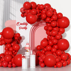 Ouddy Party 129Pcs Red Balloons Kit: Arch Garland & Party Decor