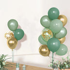 Ouddy Party 72Pcs Sage Green Balloons Set – Pearl Green, Metallic Gold & Confetti for Baby Showers, Weddings, Parties