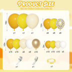 Ouddy Party Yellow Gold Balloons Arch Garland Kit – 18/12/10/5 Inch Mustard & Ivory