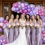 Ouddy Party 72pcs Pink & Purple Balloon Set – Confetti & Metallic Balloons for Party Decor