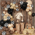 Ouddy Party 170Pcs Western Cowboy Balloon Arch Kit – Cow Print & Confetti Balloons