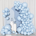 Ouddy Party 129Pcs Light Blue Balloon Arch Kit – 18in/12in/10in/5in Balloons