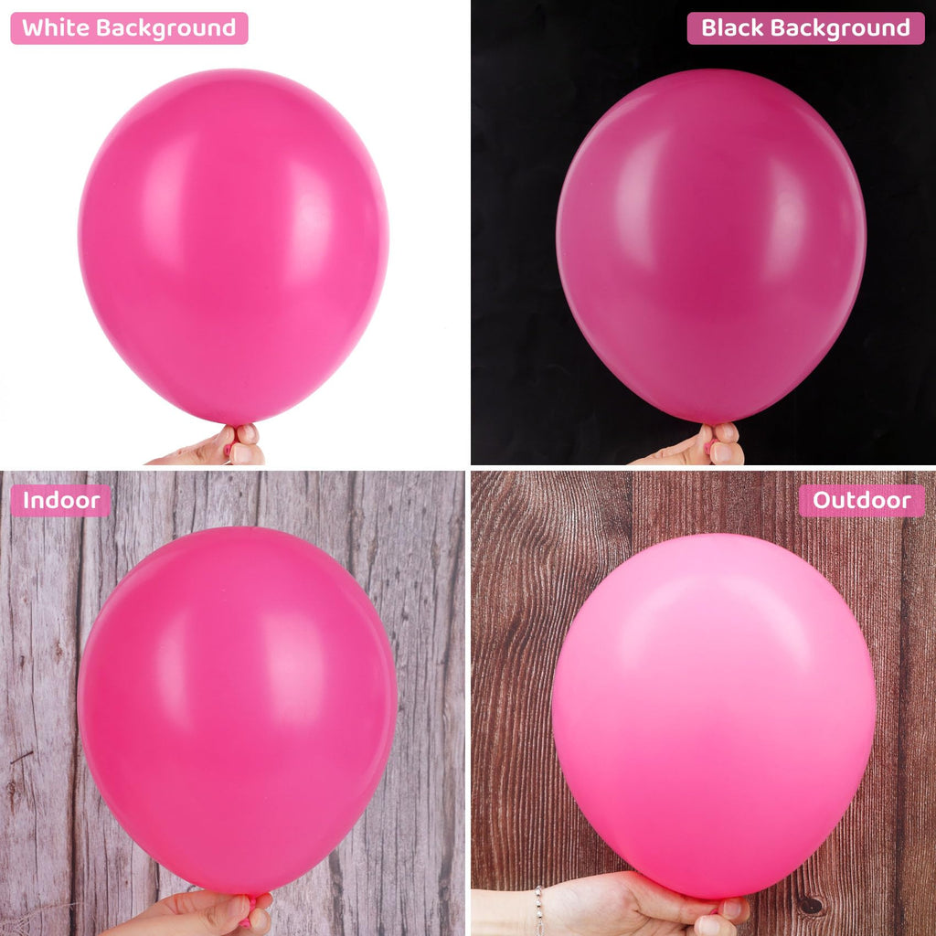 Ouddy Party 129Pcs Hot Pink Balloons & 18in Arch Kit | Magenta Decor