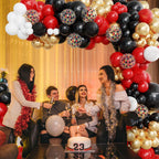 Ouddy Party 129Pcs Red Balloons Kit: Arch Garland & Party Decor