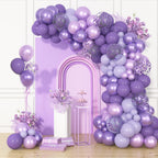 Ouddy Party 72Pcs Purple Balloons Set – 12in Lavender, Pearl & Confetti Latex