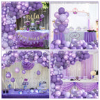 Ouddy Party 72Pcs Purple Balloons Set – 12in Lavender, Pearl & Confetti Latex