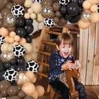 Ouddy Party 170Pcs Western Cowboy Balloon Arch Kit – Cow Print & Confetti Balloons