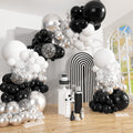 Ouddy Party 149Pcs Black & White Balloon Arch Kit - 18in/12in/10in Latex Balloons