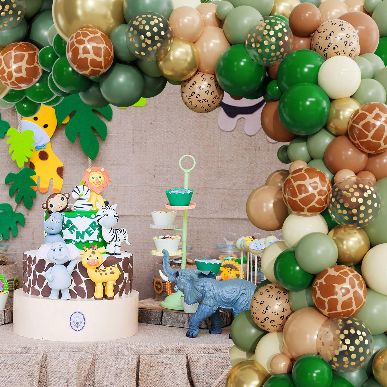 Ouddy Party 129Pcs Dark Green Balloon Arch Kit – Emerald Latex Balloons, Arch Strip & Ribbon