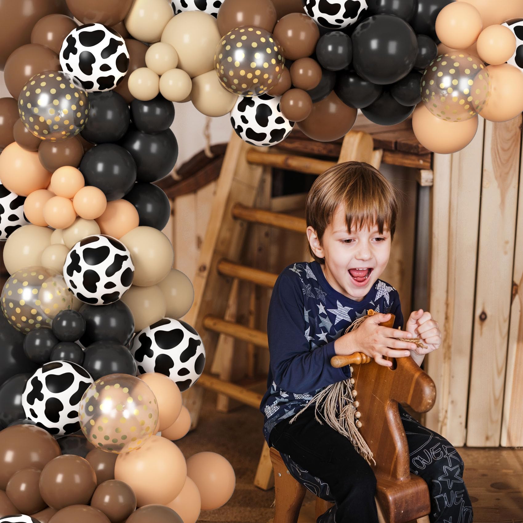 Ouddy Party 129Pcs Brown Balloon Arch Kit – 18/12/10/5in Latex Balloons
