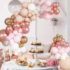 Ouddy Party 149Pcs Rose Gold Balloon Arch Garland Kit – 18in/12in/10in & 5in Balloons for Weddings & Parties