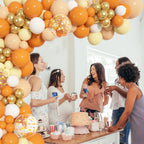 Ouddy Party 129Pcs Orange Balloon Arch Kit – 18/12/10/5in Latex Balloons for Parties
