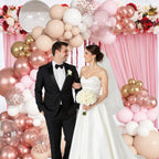 Ouddy Party 149Pcs Rose Gold Balloon Arch Garland Kit – 18in/12in/10in & 5in Balloons for Weddings & Parties