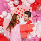 Ouddy Party Red & Pink Balloons Arch Garland Kit – 18/12/10/5in Valentine Balloons for Birthday, Wedding & Party Decor