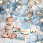 Ouddy Party Dusty Blue Balloon Arch Garland Kit – 18/12/10/5 in Balloons for Baby Showers & Weddings
