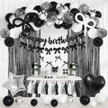 Ouddy Party Black Bow Birthday Decorations – Coquette Black & White Theme Kit