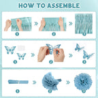 Ouddy Party Blue Birthday Decorations – Confetti Balloons, Fringe Curtain, Banner Kit