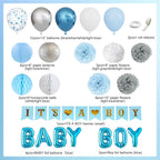 Ouddy Party Blue Baby Shower Decorations – Its a Boy Banner, Balloons & More