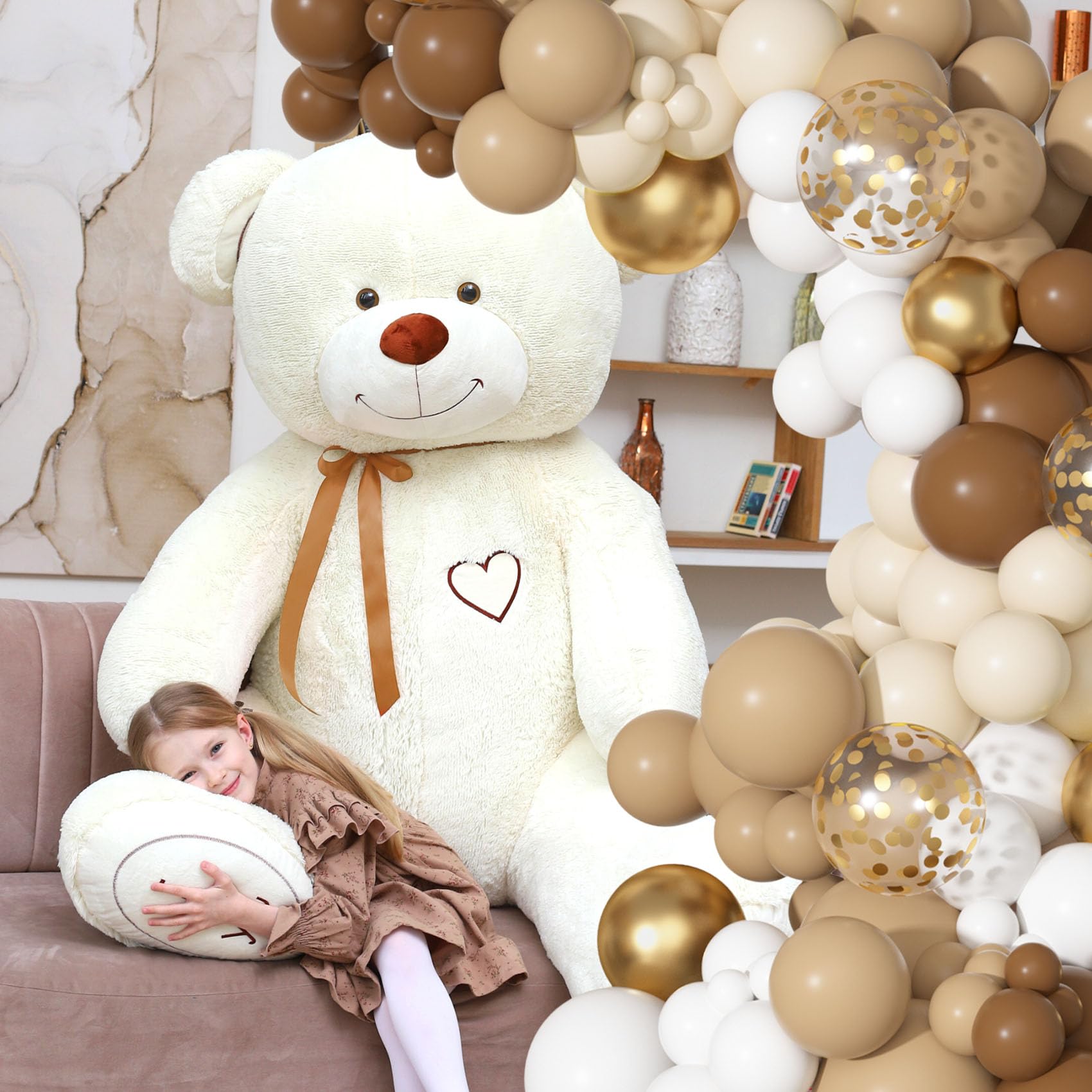 Ouddy Party Brown Balloons Arch Garland Kit — Neutral Boho Decor (18in/12in/10in/5in)