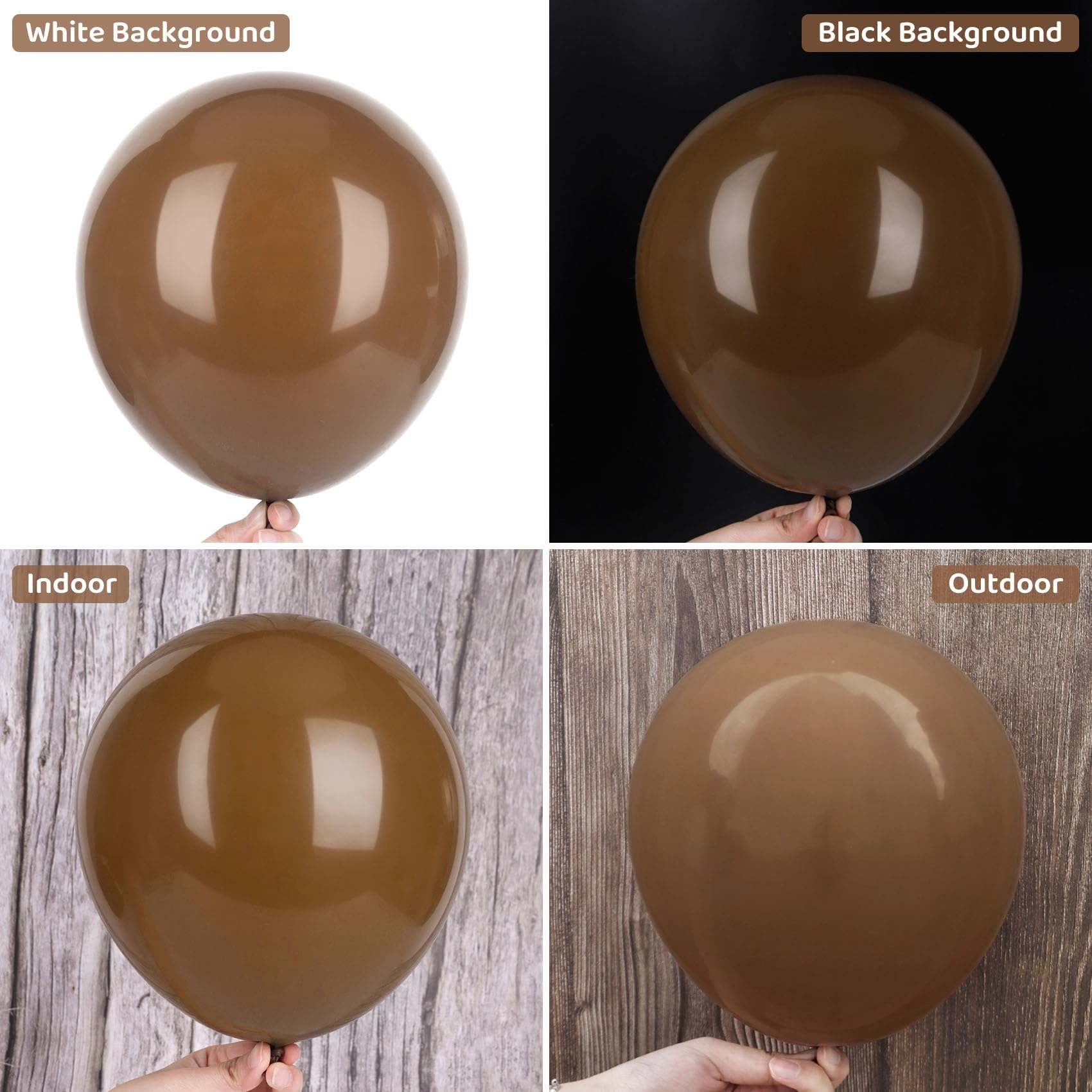 Ouddy Party 129Pcs Brown Balloon Arch Kit – 18/12/10/5in Latex Balloons