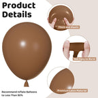 Ouddy Party 129Pcs Brown Balloon Arch Kit – 18/12/10/5in Latex Balloons