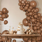 Ouddy Party 129Pcs Brown Balloon Arch Kit – 18/12/10/5in Latex Balloons
