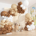 Ouddy Party 149Pcs Boho Brown Balloon Arch Kit – Neutral Balloons for Weddings, Birthdays, and Bear-Themed Parties