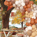 Ouddy Party 129Pcs Burnt Orange Balloon Arch Kit – 18/12/10/5in Latex Balloons