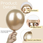 Ouddy Party Chrome Gold Balloon Kit – 129Pcs Balloons & 18 Inch Arch Kit