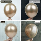 Ouddy Party Chrome Gold Balloon Kit – 129Pcs Balloons & 18 Inch Arch Kit
