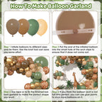 Ouddy Party 170Pcs Jungle Safari Balloons Garland Kit – Safari Party Decor