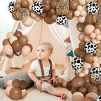 Ouddy Party 170Pcs CowBoy Balloons Garland Arch Kit | Western Cowboy & Cow Print Party Decor