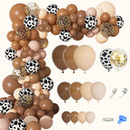 Ouddy Party 170Pcs CowBoy Balloons Garland Arch Kit | Western Cowboy & Cow Print Party Decor