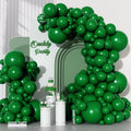 Ouddy Party 129Pcs Dark Green Balloon Arch Kit – Emerald Latex Balloons, Arch Strip & Ribbon