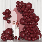 Ouddy Party Burgundy Balloons 129Pcs Balloon Arch Kit – 18in, 12in, 10in, 5in Latex for Party Decor