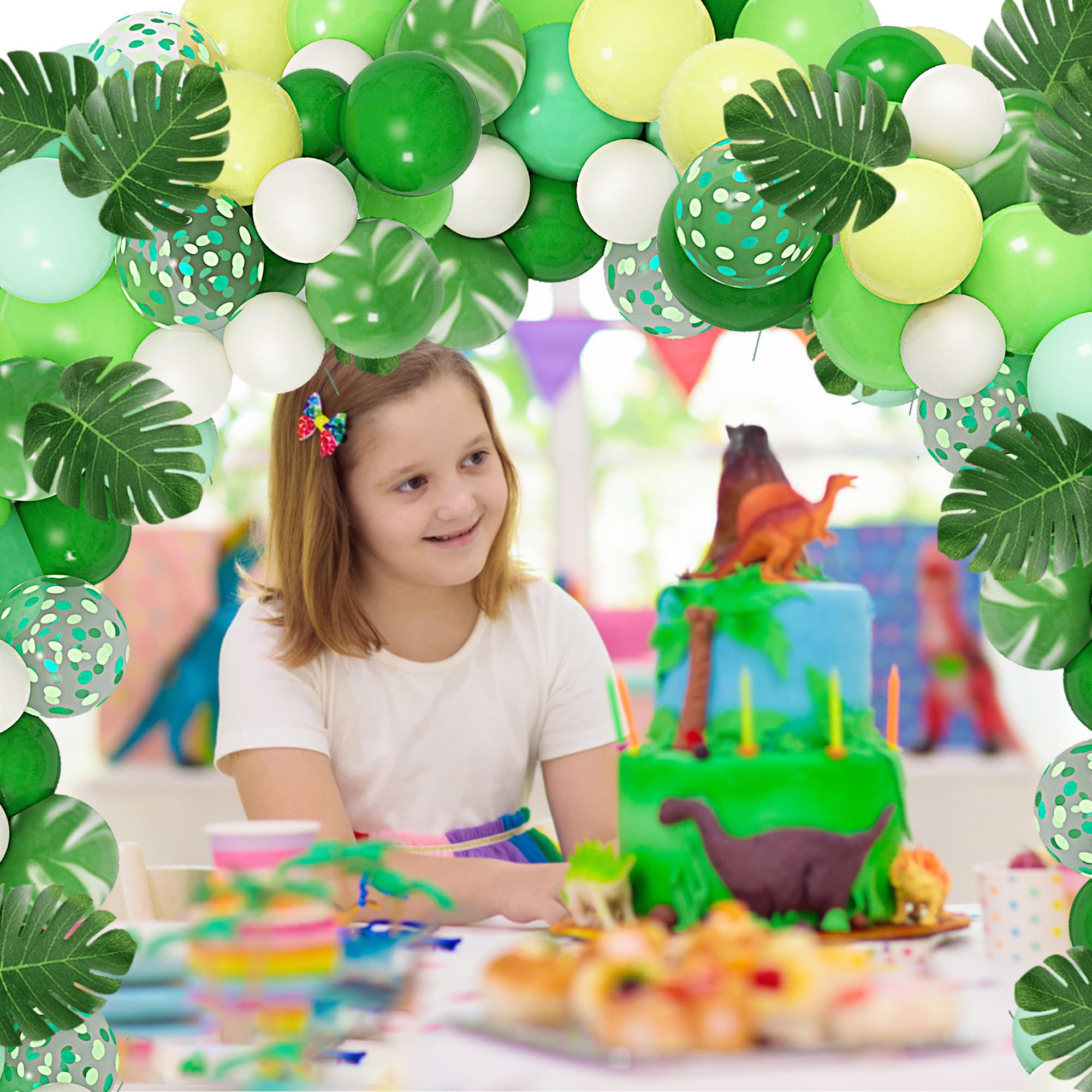Ouddy Party Dinosaur Birthday Party Decorations - 40in Foil Balloons Arch & Banner Kit