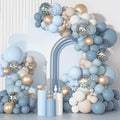 Ouddy Party Dusty Blue Balloon Arch Garland Kit – 18/12/10/5 in Balloons for Baby Showers & Weddings