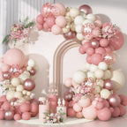 Ouddy Party Dusty Pink Balloon Arch Garland Kit | Boho Latex Balloons for Baby Showers & Parties
