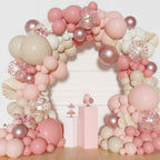 Ouddy Party Dusty Pink Balloon Arch Garland Kit | Boho Latex Balloons for Baby Showers & Parties