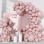 Ouddy Party 129-Pcs Dusty Pink Balloon Arch Kit – Boho Blush Balloons for Weddings & Parties