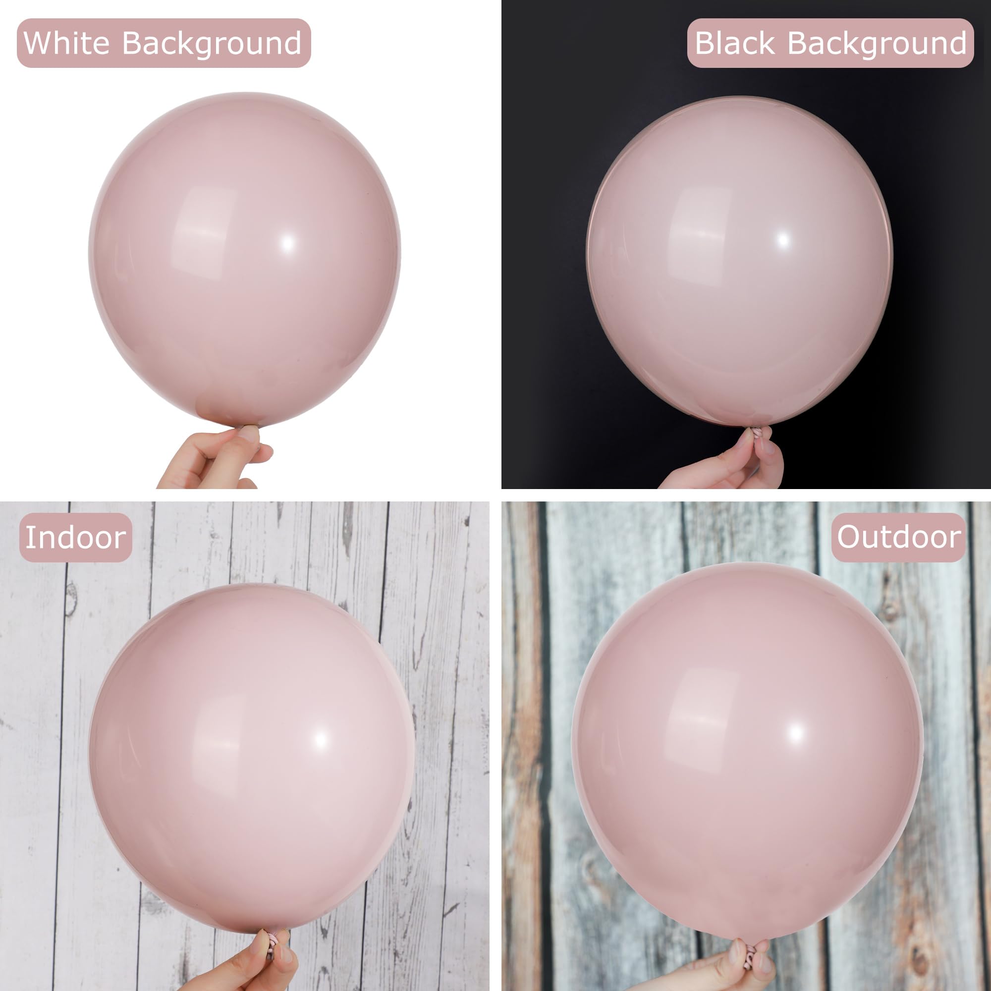 Ouddy Party 129-Pcs Dusty Pink Balloon Arch Kit – Boho Blush Balloons for Weddings & Parties