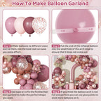 Ouddy Party Dusty Rose Balloons Garland Arch Kit | Boho Wedding & Party Decor