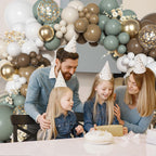 Ouddy Party Dusty Green Nude Balloons Arch Kit – Neutral Baby Shower & Birthday Decor