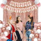 Ouddy Party 13th Birthday Decorations for Girls – Rose Gold Teenager Set