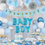 Ouddy Party Blue Baby Shower Decorations – Its a Boy Banner, Balloons & More