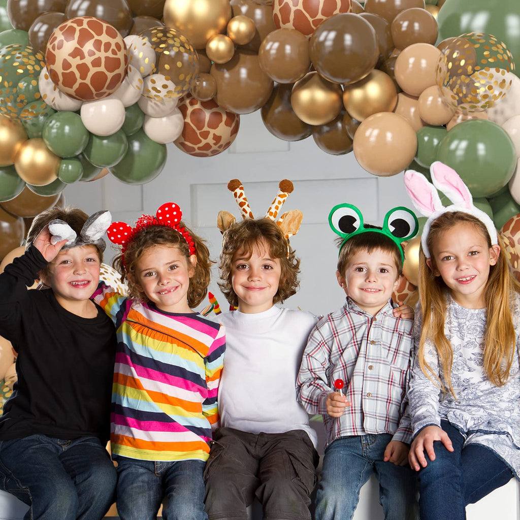 Ouddy Party 170Pcs Jungle Safari Balloons Garland Kit – Safari Party Decor