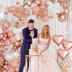 Ouddy Party 129Pcs Pearl White Balloons Kit | Varied Sizes & 18in Arch Garland
