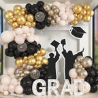 Ouddy Party Chrome Gold Balloon Kit – 129Pcs Balloons & 18 Inch Arch Kit