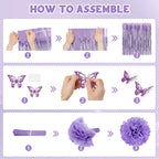 Ouddy Party Purple Birthday Decorations for Women & Girls – Confetti Balloons, Lavender Pink Theme